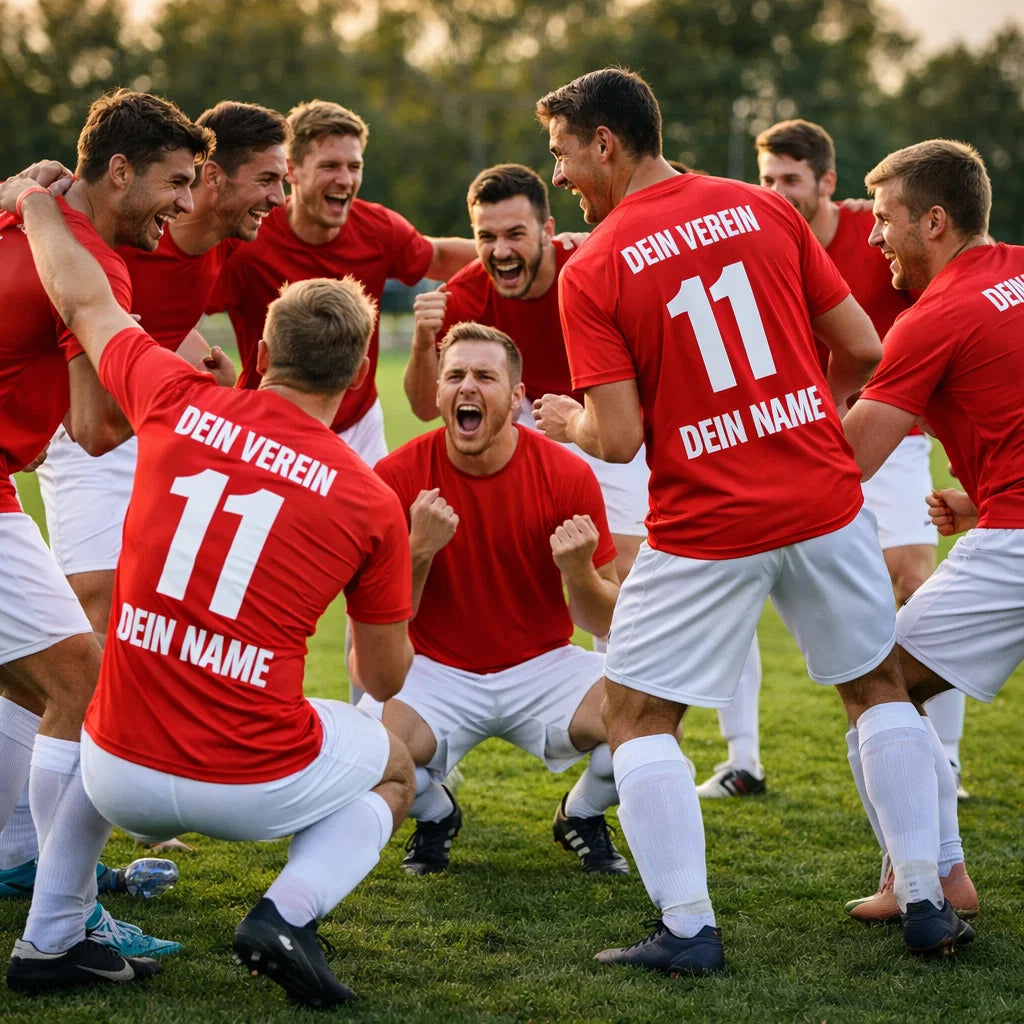 Trikot rot personalisieren – eigenes Trikot bedrucken lassen