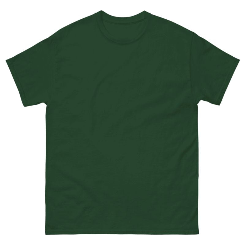 Schlichte Vorderansicht eines dunkelgruenen Sauftrikot fuer Mexiko ohne sichtbaren Aufdruck, freigestelltes Shirt auf hellem Grund.