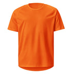 Vorderseite freigestellt: orange Trikot ohne Druckmotiv, schlichtes Trainingsshirt für einheitliche Teamkleidung.