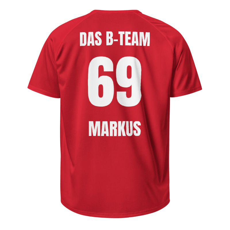 Trikot rot personalisieren – eigenes Trikot bedrucken lassen